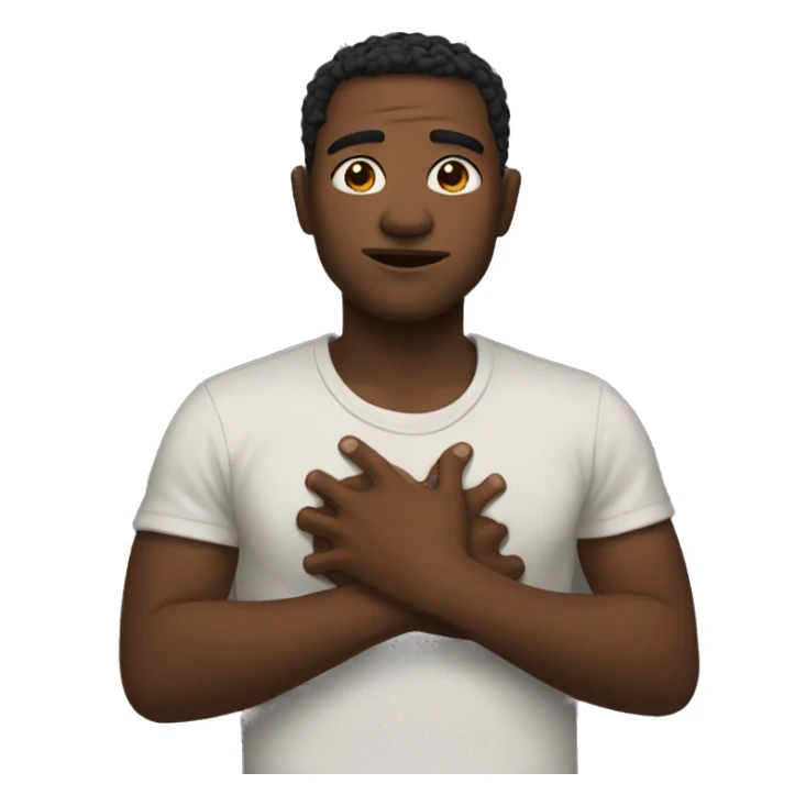 Holding chest in a heartbreak  sticker