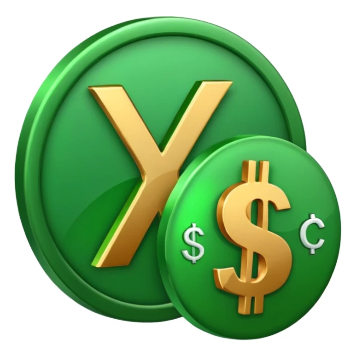 animated checkmark emoji with dollar and cent symbols sticker