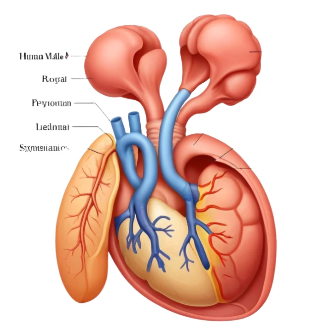 human male reproductive system diagram educational sticker