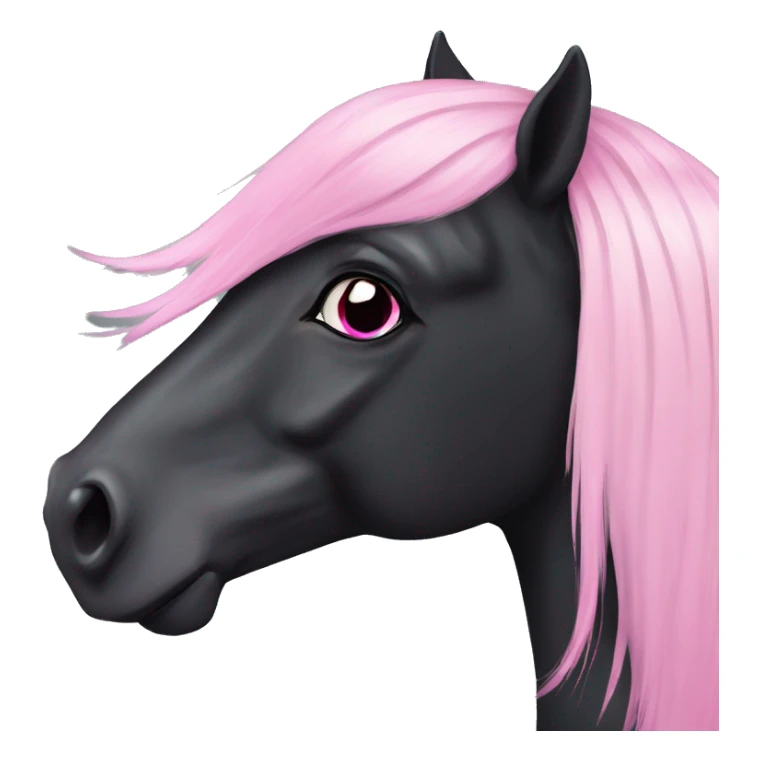 Black horse pink nose  sticker