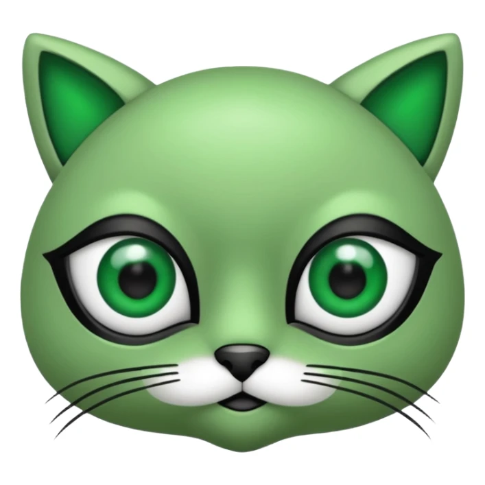 Gata con ojos verdes y negro sticker