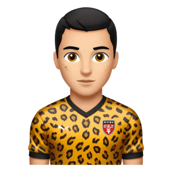 Footballer's leopard sticker