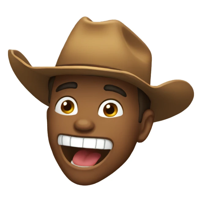 Cowboy yawn sticker