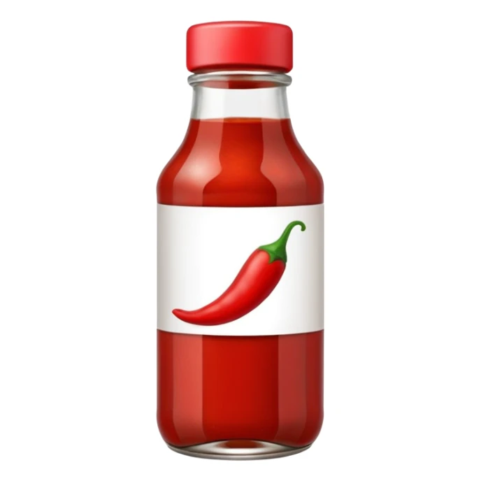 chilli bean sauce in a glass bottle sticker