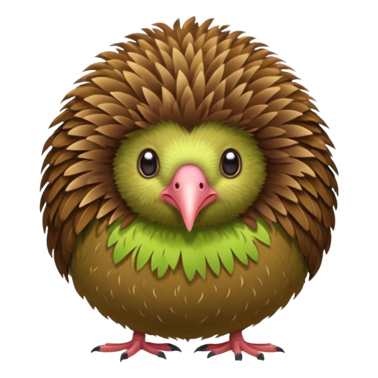 cute kiwi bird ai agent ( color fillable)  sticker