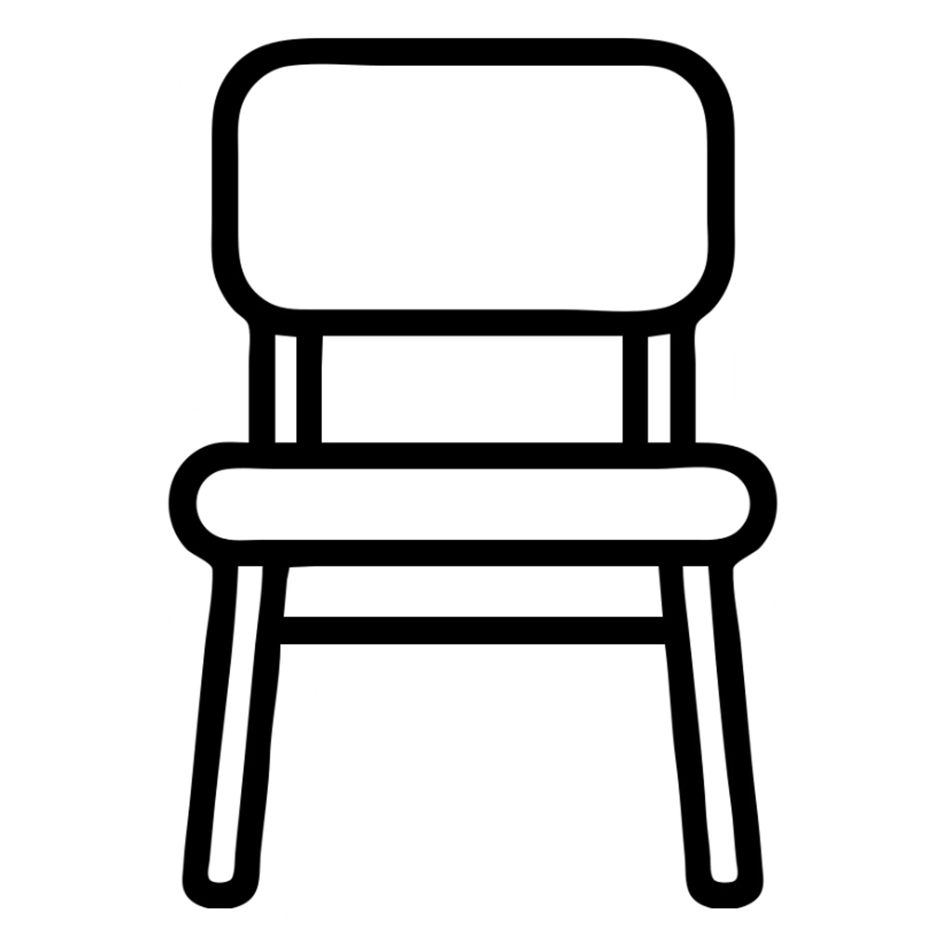 A basic chair, furniture item for sitting sticker