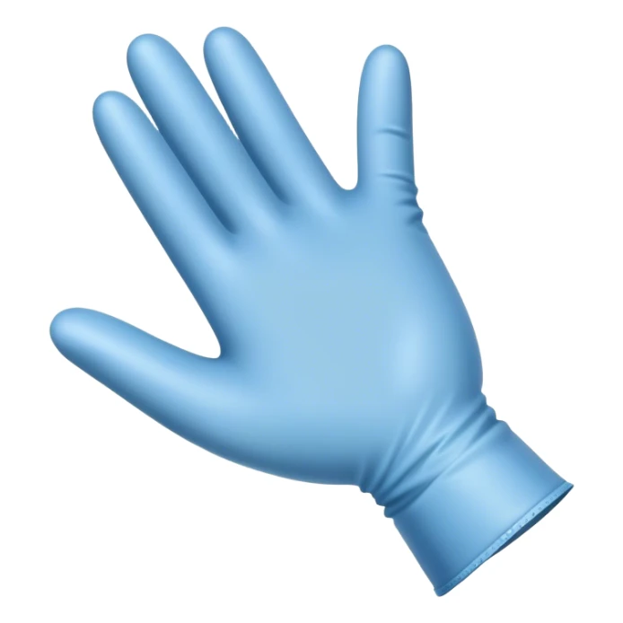 Transparent hand in glove  pointing sticker
