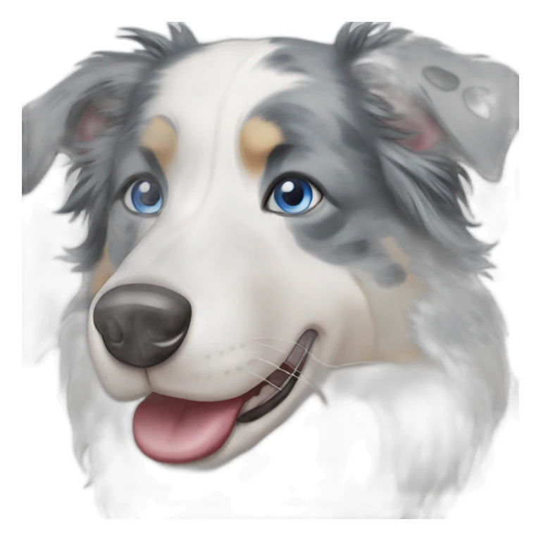 Blue eyees Seal merle Border collie sticker