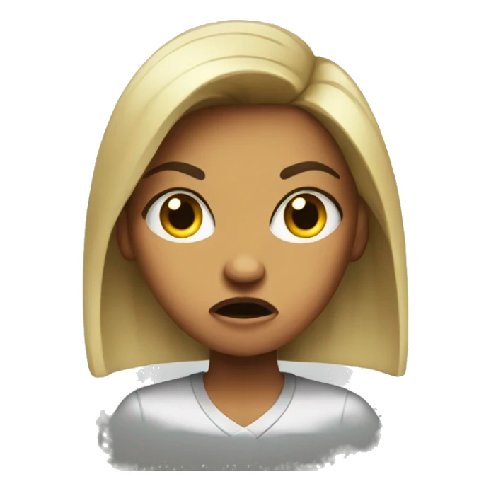 Angry girl boss sticker