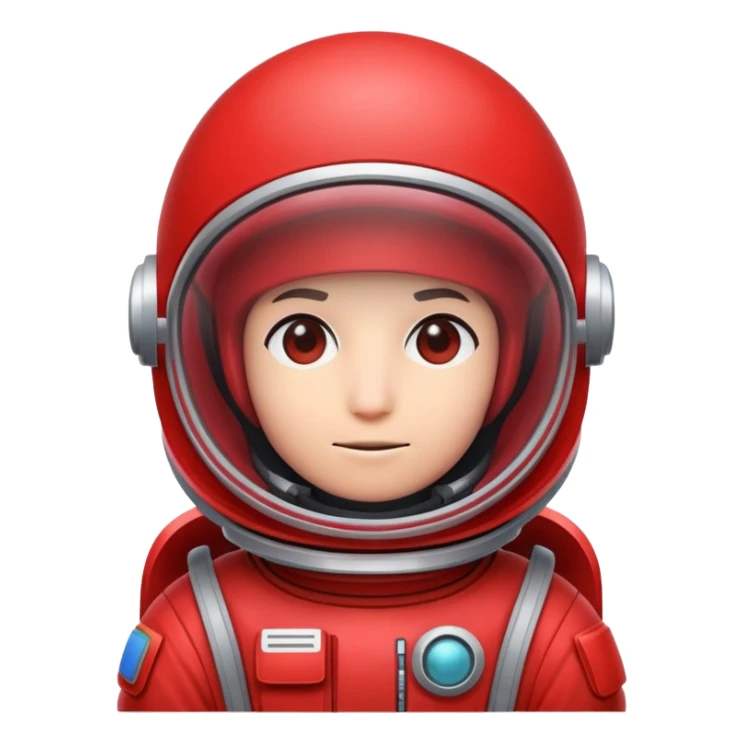 Among Us character in red color with space helmet sticker