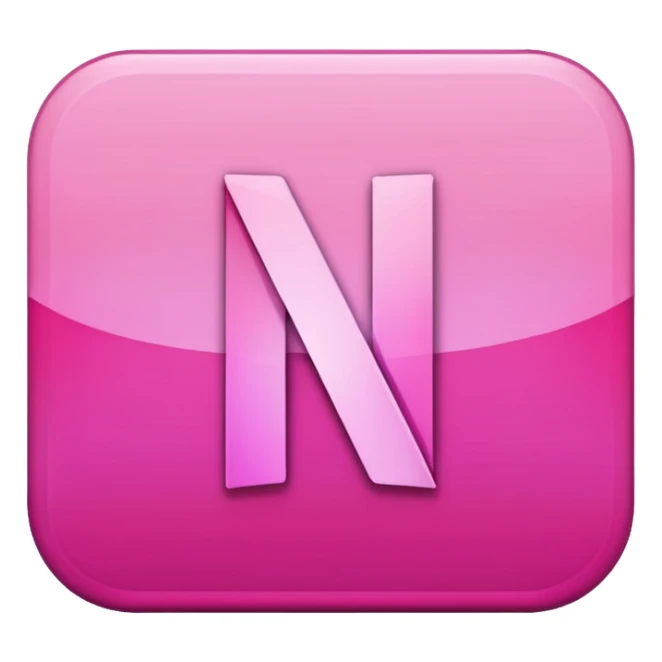 Netflix aesthetic "N" logo in pink sticker