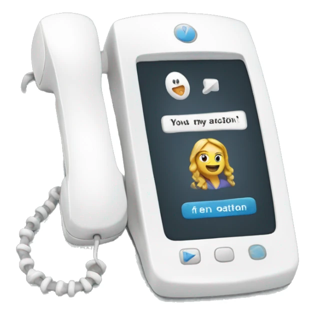 a phone with call to action on a screen sticker