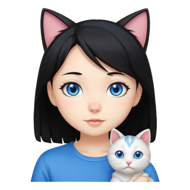 anime cute cat girl sticker