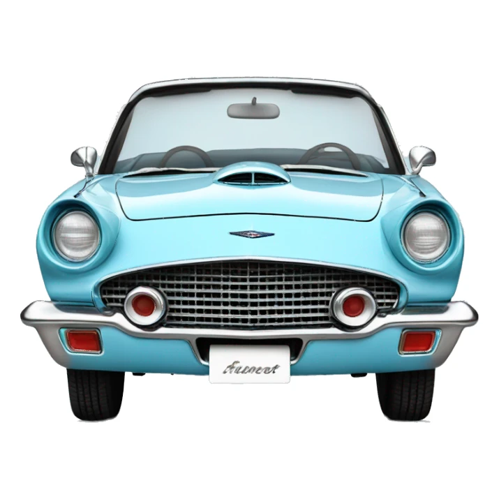 Light blue Ford Thunderbird vintage sticker