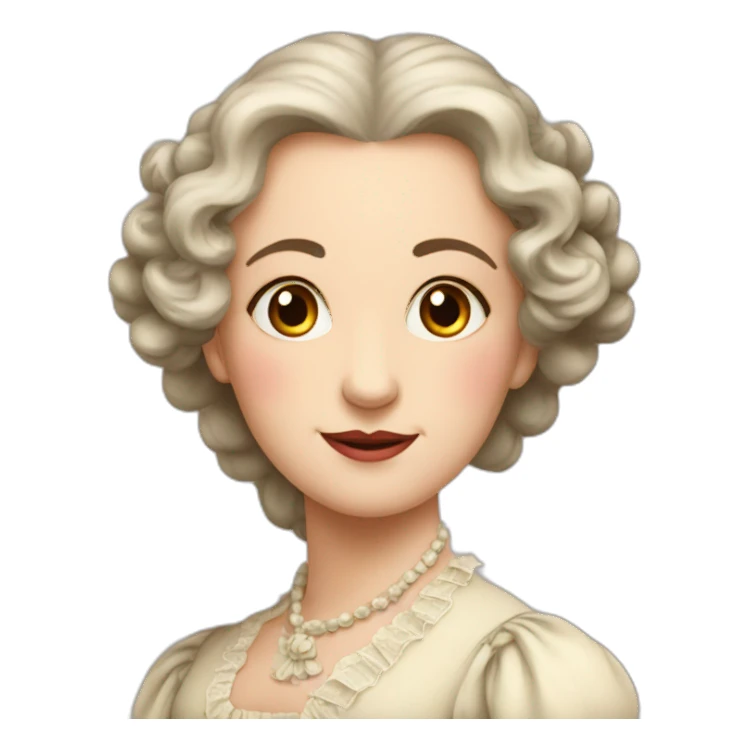 19th century french lady sticker
