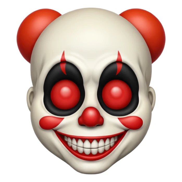 Make an image of a skull clown sticker