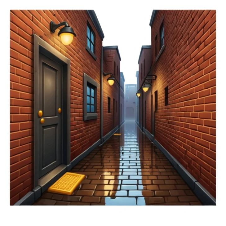 dimly lit alley sticker