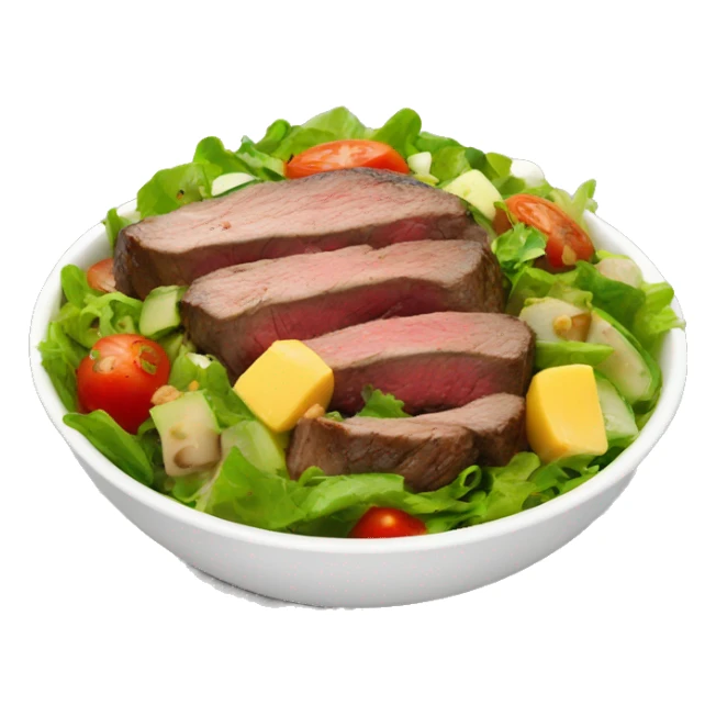 steak salad bowl sticker