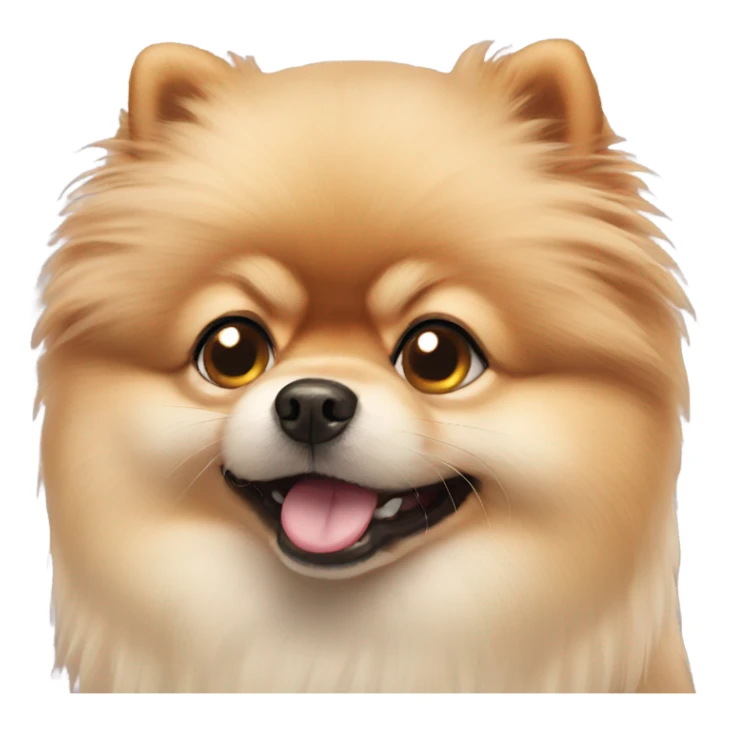 Boo face pomeranian dog sticker