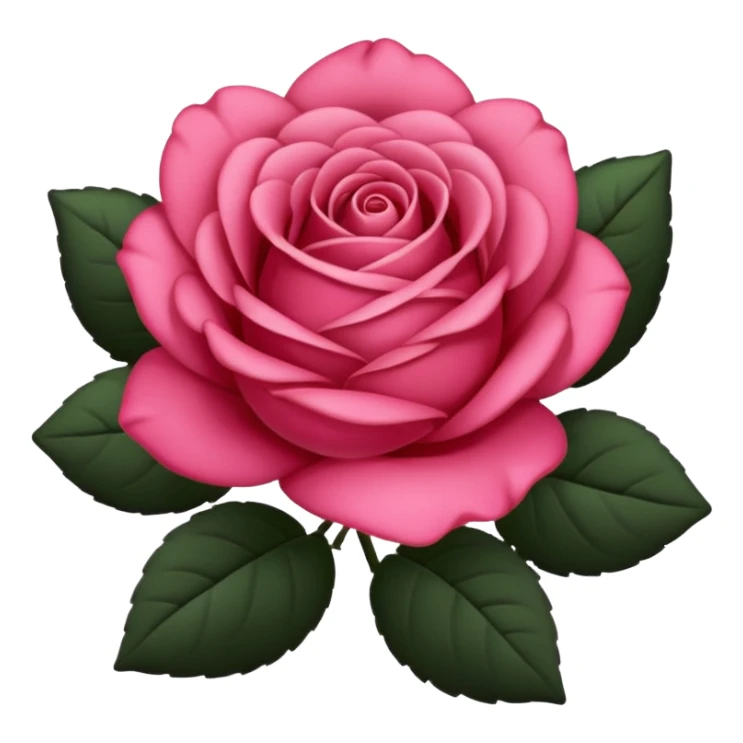 Emoji rosa negra en 2D sticker