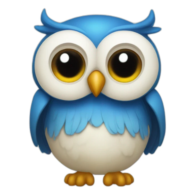 UN BUHO AZUL tirando besos sticker