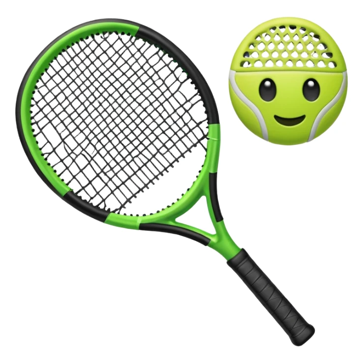 Emoji with padel tennis racket sticker