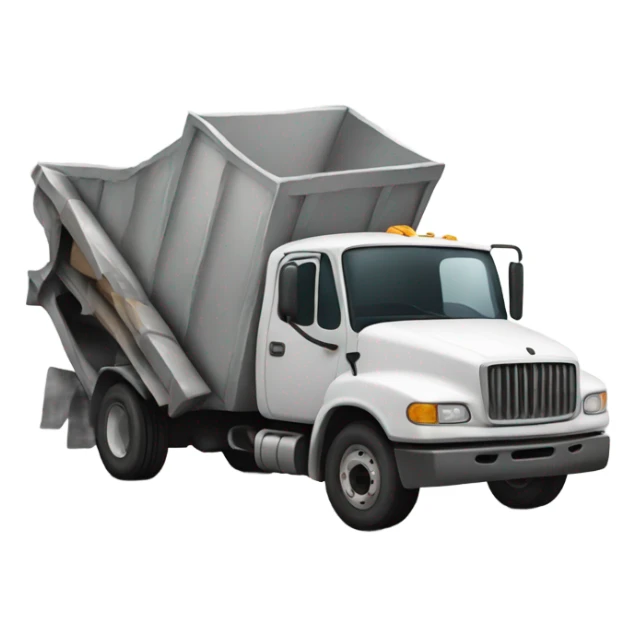 Demolished delivery truck sticker