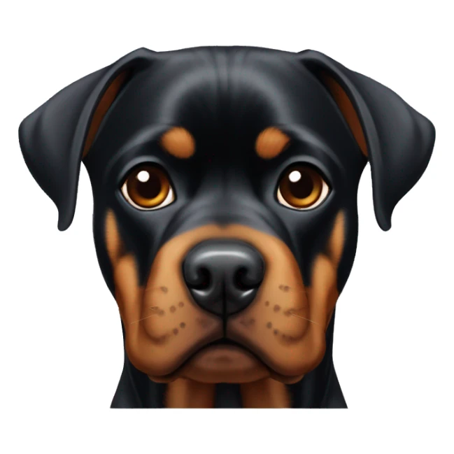 Doberman pug Rottweiler cropped ears pricked ears sticker