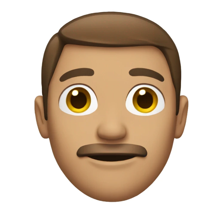 man with short brown hair sticker