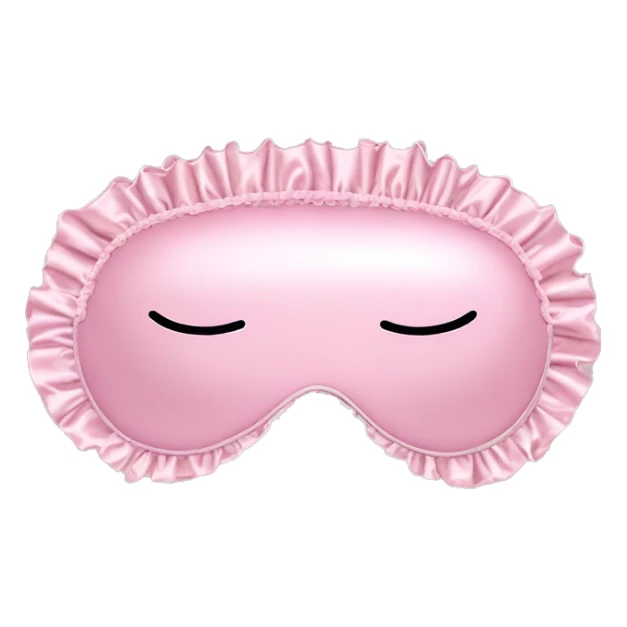 Light pink Frilly satin sleep mask  sticker