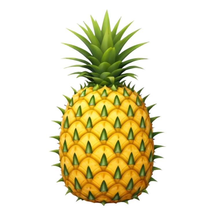 A pineapple flipped 180 degrees clockwise around the x axis  sticker