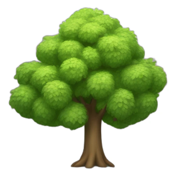 a really cute tree growing on a city street sticker