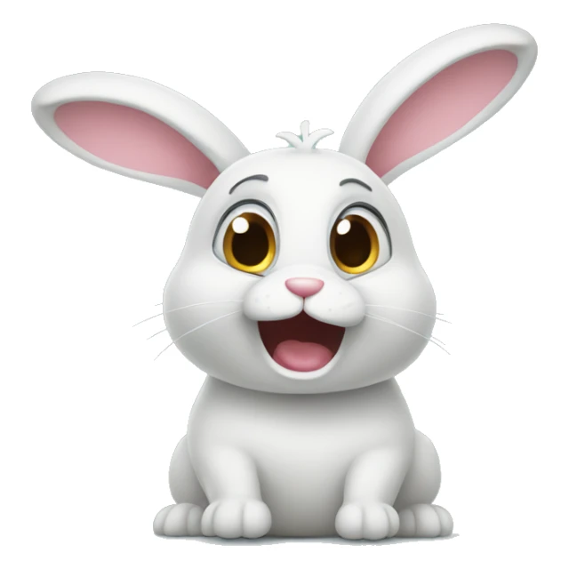 surprised bunny  sticker