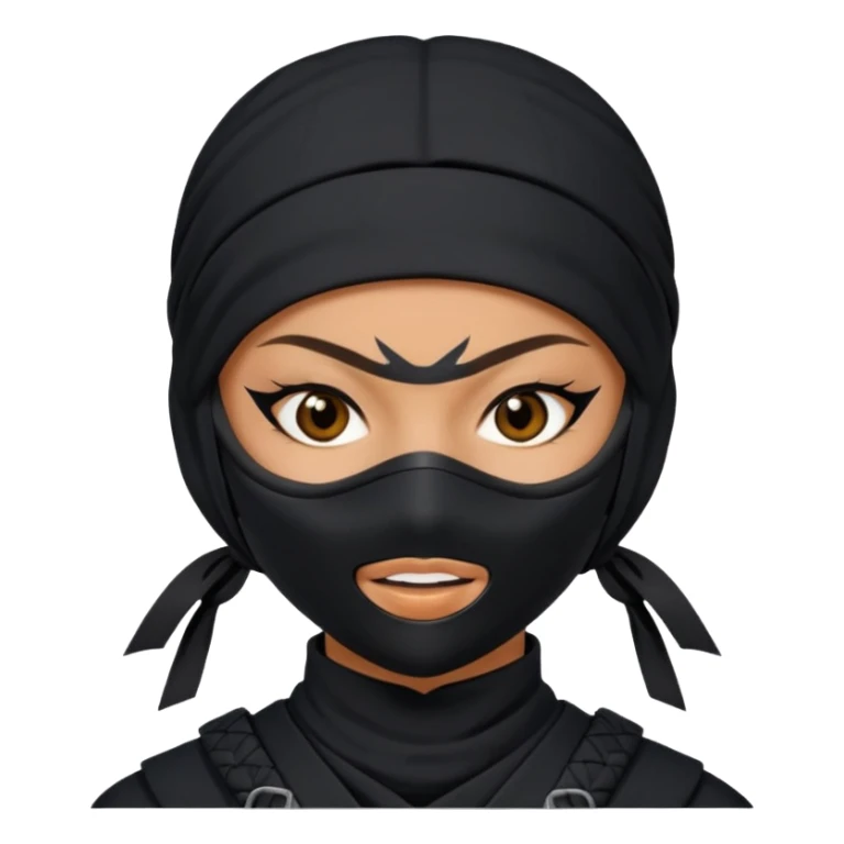 Female Ninja with mask sticker
