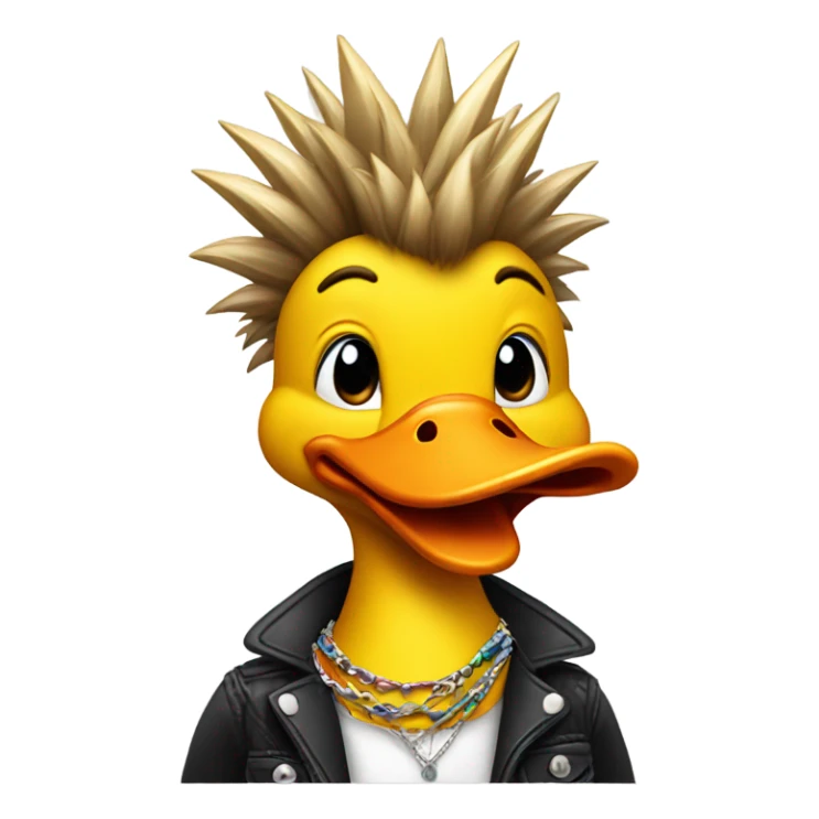 Duck with punk styl  sticker
