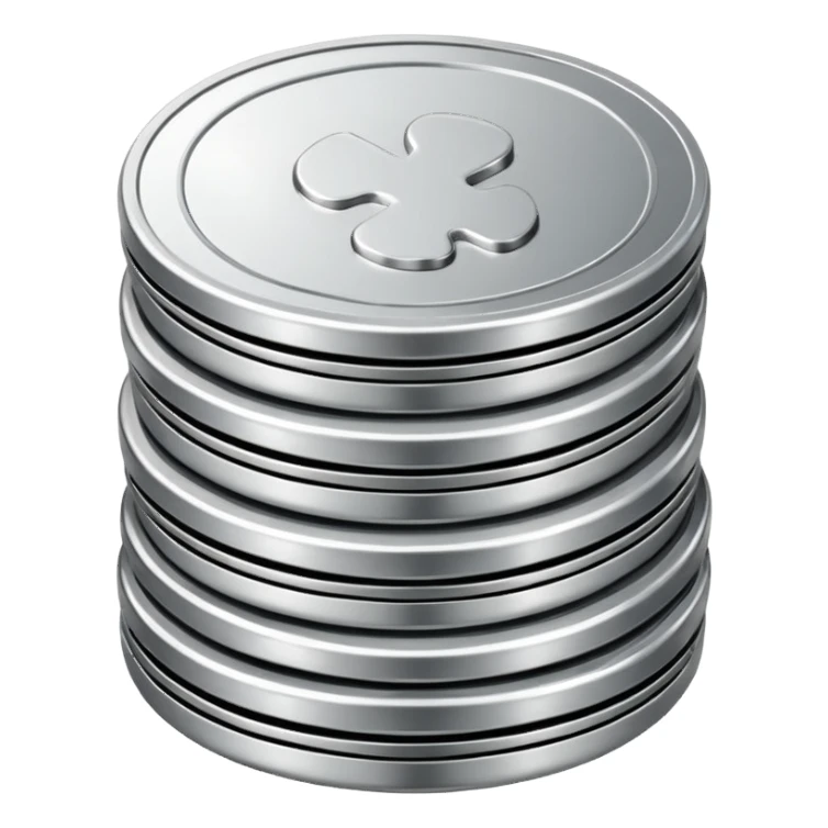 a stack of three coinsa stack of two coins sticker
