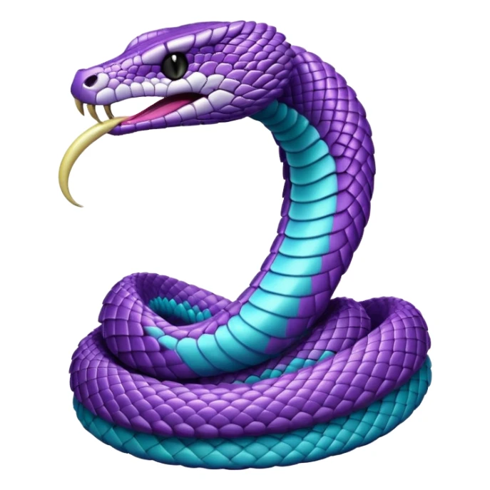 glitter purple and cian cobra sticker