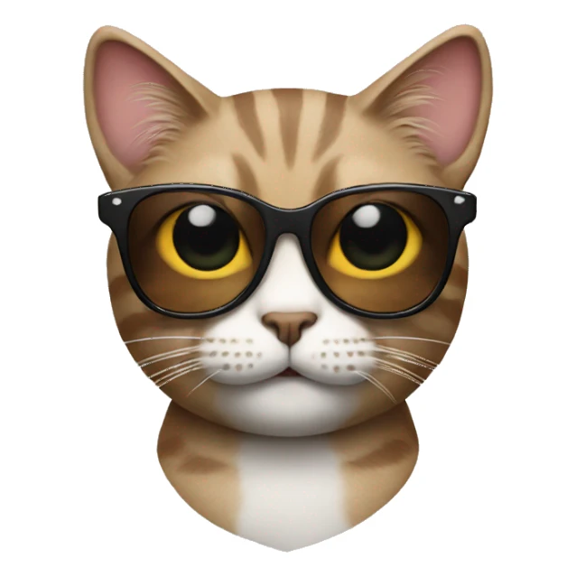 Cat with sunglasses sticker
