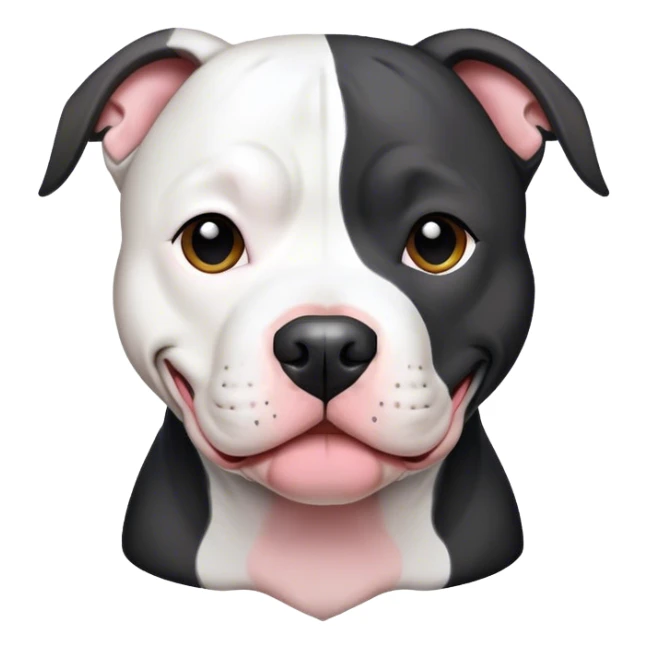 Black and white pitbull sticker