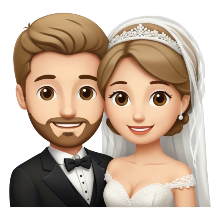 bride and groom moment sticker