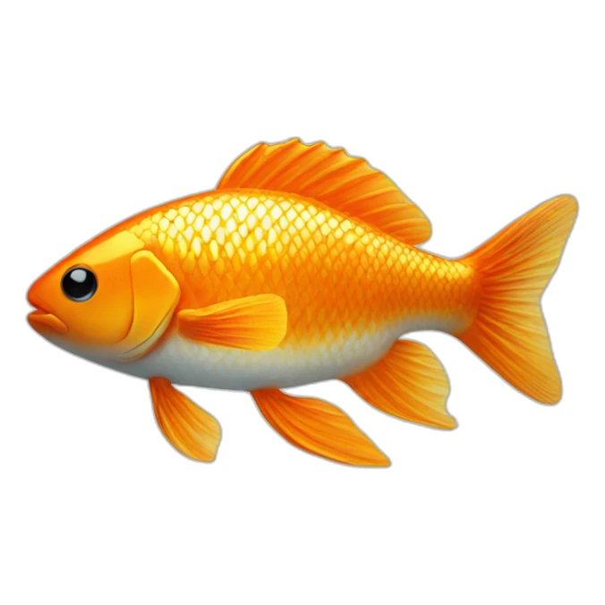 beautyfull fish with orange colour sticker