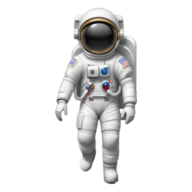 Astronaut walk on moon sticker