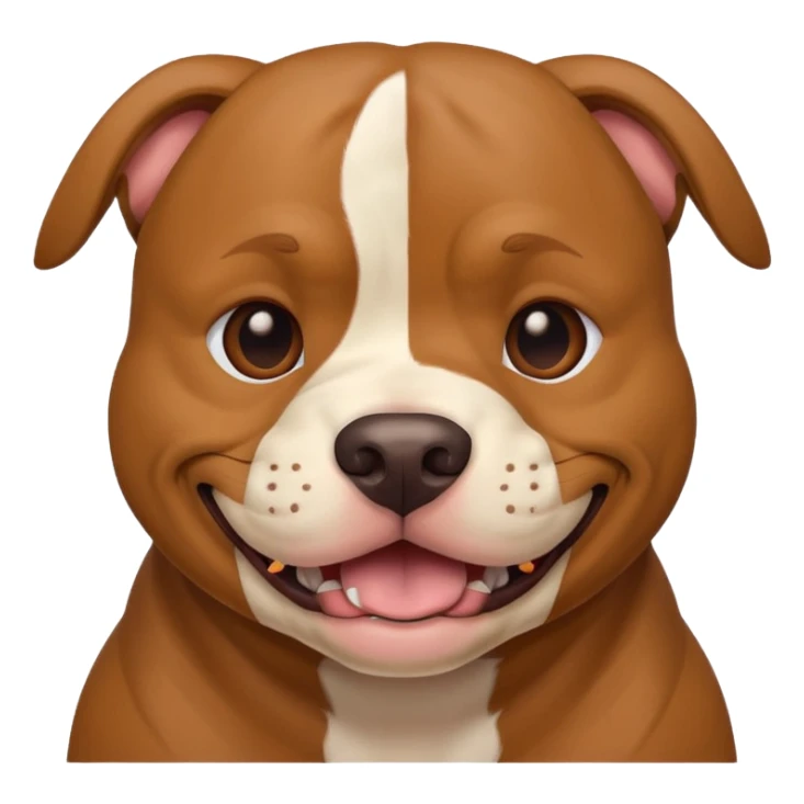 Pitbull dog Happy face. sticker