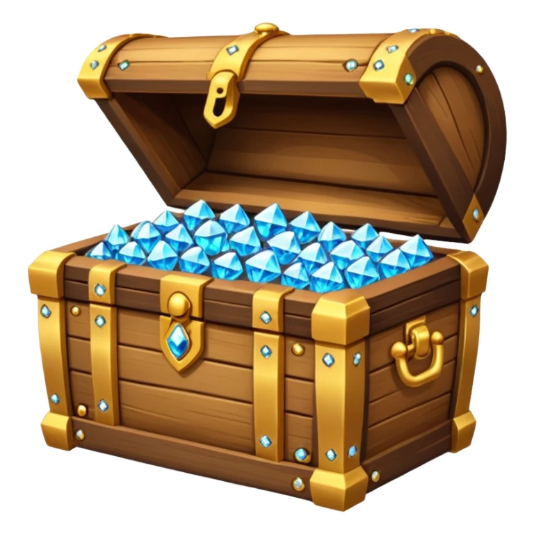 treasure chest with diamonds in it sticker
