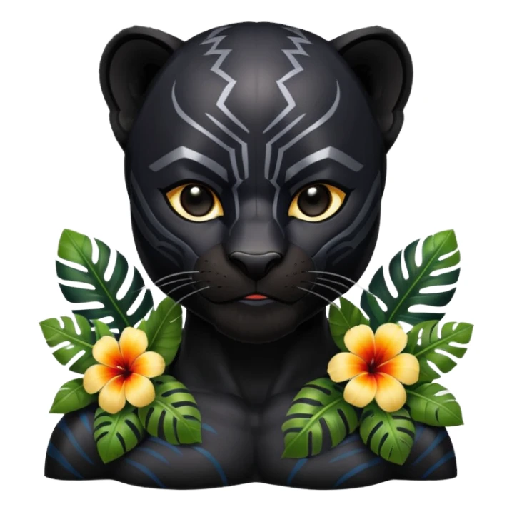 Pacific island styled black panther  sticker