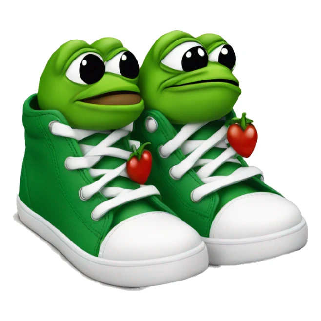 Pepe the frog kiss shoe sticker