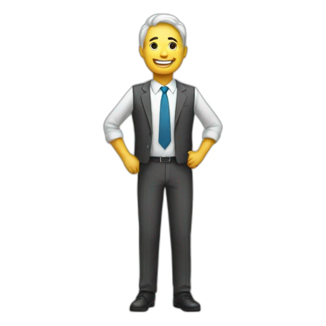 financial standing white happy sticker