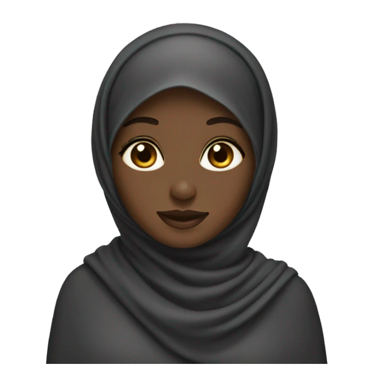 Black girl wearing hijab sticker
