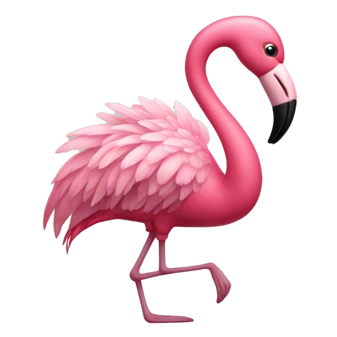 Pink flamingo wearing a tutu sticker