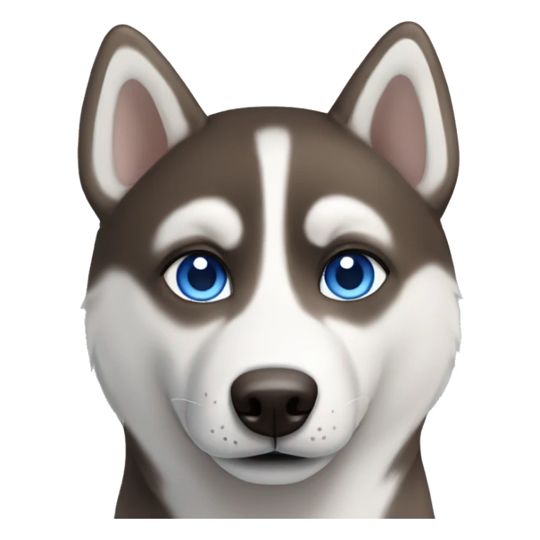 Husky brown blue eyes sticker